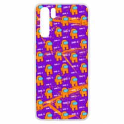 Чехол для Oppo A91/Reno3 Among Us and grunge background - PrintSalon