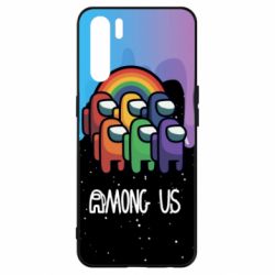 Чехол для Oppo A91/Reno3 Among Us art paints - PrintSalon