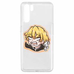 Чехол для Oppo A91/Reno3 Angry Zenitsu Agatsuma - PrintSalon