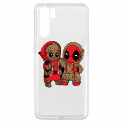 Чехол для Oppo A91/Reno3 Baby Groot And Deadpool - PrintSalon