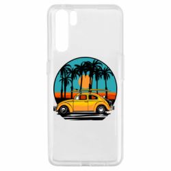 Чехол для Oppo A91/Reno3 Car and sunset - PrintSalon
