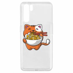 Чехол для Oppo A91/Reno3 Cat and Ramen - PrintSalon