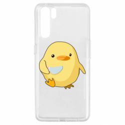 Чехол для Oppo A91/Reno3 Цыпленок с ножом мем - PrintSalon
