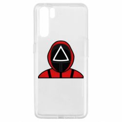 Чехол для Oppo A91/Reno3 Игра в кальмара Soldier - PrintSalon