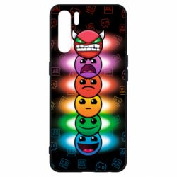 Чохол для Oppo A91 / Reno3Geometry Dash Levels - PrintSalon