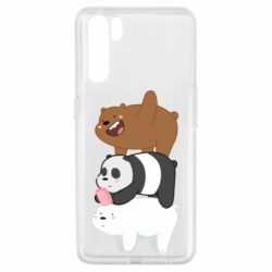 Чехол для Oppo A91/Reno3 Гризли Панда и Белый - PrintSalon