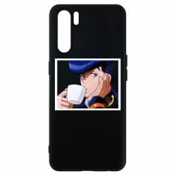 Чехол для Oppo A91/Reno3 Higashikata Josuke drinking tea - PrintSalon