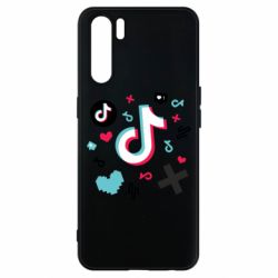 Чехол для Oppo A91/Reno3 Icons TIK TOK - PrintSalon