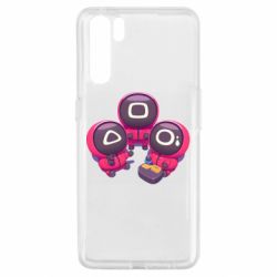 Чехол для Oppo A91/Reno3 Милые солдаты из игры в кальмара - PrintSalon