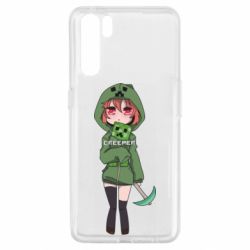 Чехол для Oppo A91/Reno3 Minecraft anime - PrintSalon