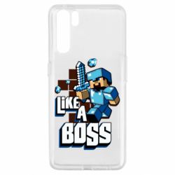 Чехол для Oppo A91/Reno3 Minecraft Like a Boss - PrintSalon