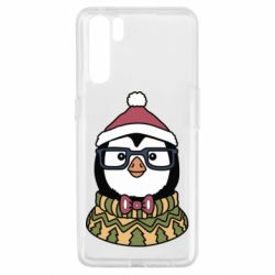 Чехол для Oppo A91/Reno3 New Year's Penguin - PrintSalon