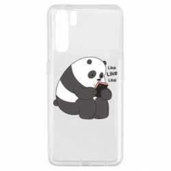Чехол для Oppo A91/Reno3 Панда лайк - PrintSalon