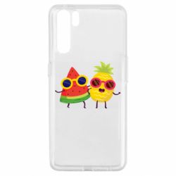 Чехол для Oppo A91/Reno3 Pineapple with watermelon - PrintSalon