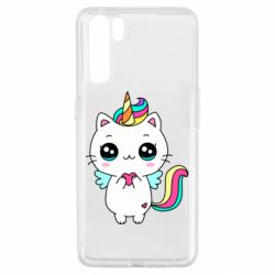 Чехол для Oppo A91/Reno3 The cat is unicorn - PrintSalon