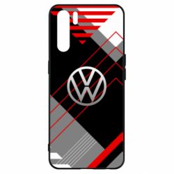 Чехол для Oppo A91/Reno3 Volkswagen logo and abstraction - PrintSalon