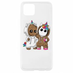 Чехол для Oppo A92s Baby Groot And Unicorn - PrintSalon