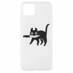Чехол для Oppo A92s Cat with a knife - PrintSalon