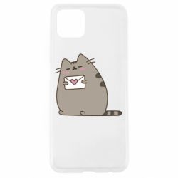 Чехол для Oppo A92s Cat with a letter - PrintSalon