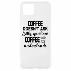 Чехол для Oppo A92s Coffee doesn't ask silly questions Coffee understands-PrintSalon Чехол для Oppo A92s Coffee doesn't ask silly questions Coffee understands