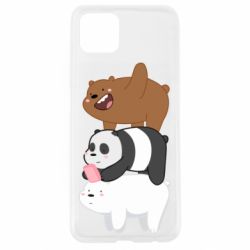 Чехол для Oppo A92s Гризли Панда и Белый - PrintSalon