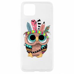 Чехол для Oppo A92s Little owl with feathers - PrintSalon