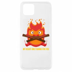 Чехол для Oppo A92s MY HEART ONLY  BURNS FOR YOU - PrintSalon