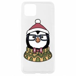 Чехол для Oppo A92s New Year's Penguin - PrintSalon