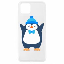 Чехол для Oppo A92s Penguin in a hat - PrintSalon