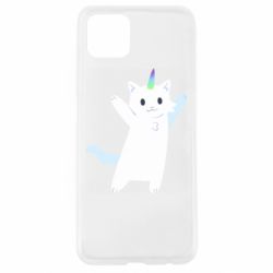 Чехол для Oppo A92s White cheerful cat - PrintSalon