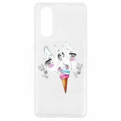 Чехол для Oppo Find X2 Ahegao girl eating ice cream - PrintSalon