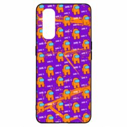 Чехол для Oppo Find X2 Among Us and grunge background - PrintSalon