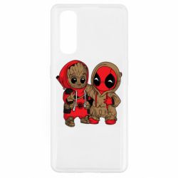 Чехол для Oppo Find X2 Baby Groot And Deadpool - PrintSalon