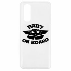 Чехол для Oppo Find X2 Baby on board yoda - PrintSalon