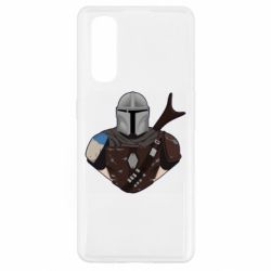 Чехол для Oppo Find X2 Bust of Mandalorian - PrintSalon