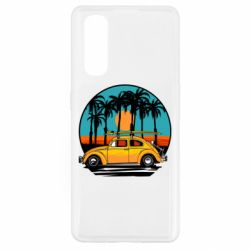 Чехол для Oppo Find X2 Car and sunset - PrintSalon