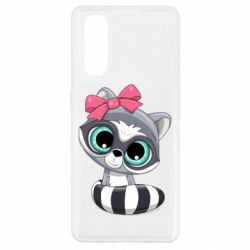 Чехол для Oppo Find X2 Cute raccoon - PrintSalon