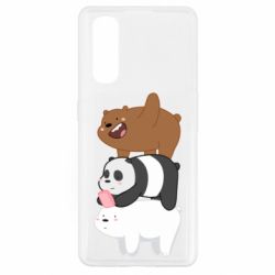 Чехол для Oppo Find X2 Гризли Панда и Белый - PrintSalon