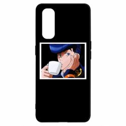 Чехол для Oppo Find X2 Higashikata Josuke drinking tea - PrintSalon