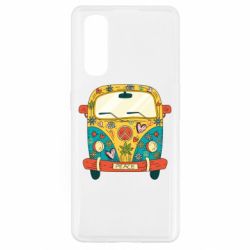 Чехол для Oppo Find X2 Hippie bus - PrintSalon