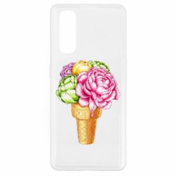 Чехол для Oppo Find X2 Ice cream flowers - PrintSalon