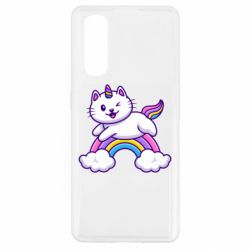 Чехол для Oppo Find X2 Котик-единорог - PrintSalon