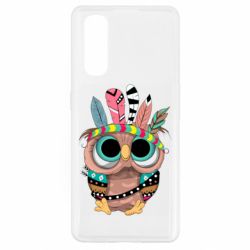 Чехол для Oppo Find X2 Little owl with feathers - PrintSalon