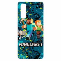Чохол для Oppo Find X2Minecraft Steve Alex And Dog - PrintSalon