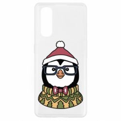 Чехол для Oppo Find X2 New Year's Penguin - PrintSalon