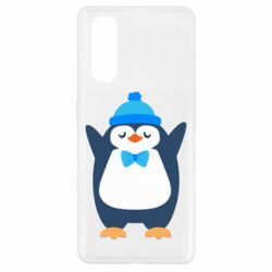 Чехол для Oppo Find X2 Penguin in a hat - PrintSalon