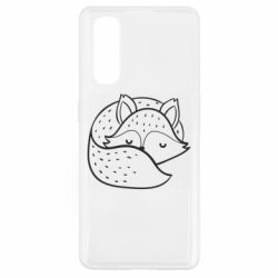 Чехол для Oppo Find X2 Sleeping fox - PrintSalon