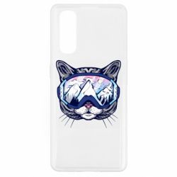 Чехол для Oppo Find X2 Snowboard Cat - PrintSalon