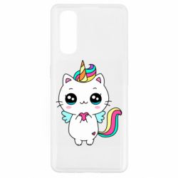 Чехол для Oppo Find X2 The cat is unicorn - PrintSalon