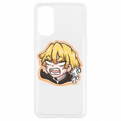 Чехол для Oppo Reno 4 Angry Zenitsu Agatsuma - PrintSalon